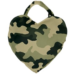 Camo Green Giant Heart Shaped Tote by MooMoosMumma