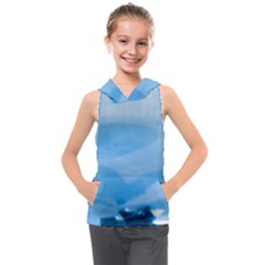 Aquamarine Kids  Sleeveless Hoodie by Janetaudreywilson