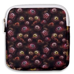 Zombie Eyes Pattern Mini Square Pouch by SpinnyChairDesigns