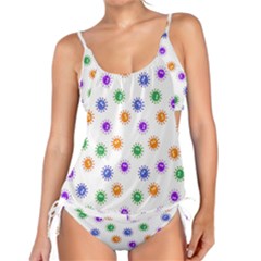 Cartoon Corona Virus Covid 19 Tankini Set by SpinnyChairDesigns