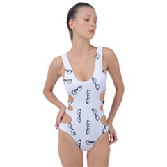 Geek Glasses With Eyes Side Cut Out Swimsuit by SpinnyChairDesigns