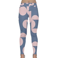 Pink And Blue Shapes Classic Yoga Leggings by MooMoosMumma