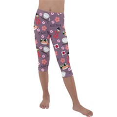 Japan Girls Kids  Lightweight Velour Capri Leggings  by kiroiharu