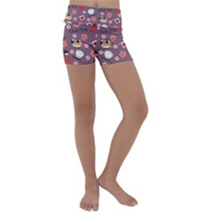 Japan Girls Kids  Lightweight Velour Yoga Shorts by kiroiharu