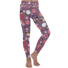 Japan Girls Kids  Lightweight Velour Classic Yoga Leggings by kiroiharu