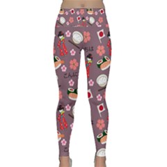 Japan Girls Lightweight Velour Classic Yoga Leggings by kiroiharu