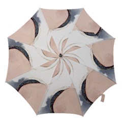 Pink And Blue Marble Hook Handle Umbrellas (large) by kiroiharu