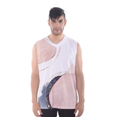 Pink And Blue Marble Men s Basketball Tank Top by kiroiharu