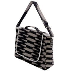 Black And White Zebra Ikat Stripes Box Up Messenger Bag by SpinnyChairDesigns