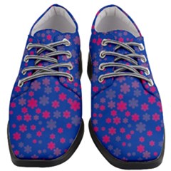 Bisexual Pride Tiny Scattered Flowers Pattern Women Heeled Oxford Shoes by VernenInk