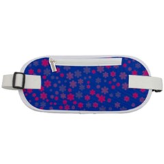 Bisexual Pride Tiny Scattered Flowers Pattern Rounded Waist Pouch by VernenInk