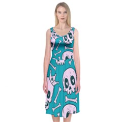 Skull Midi Sleeveless Dress by Sobalvarro