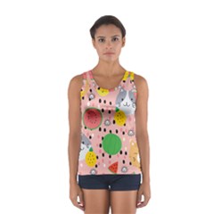 Cats And Fruits  Sport Tank Top  by Sobalvarro