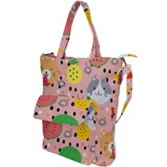 Cats And Fruits  Shoulder Tote Bag by Sobalvarro