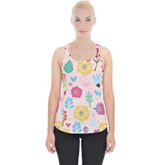 Tekstura-fon-tsvety-berries-flowers-pattern-seamless Piece Up Tank Top by Sobalvarro