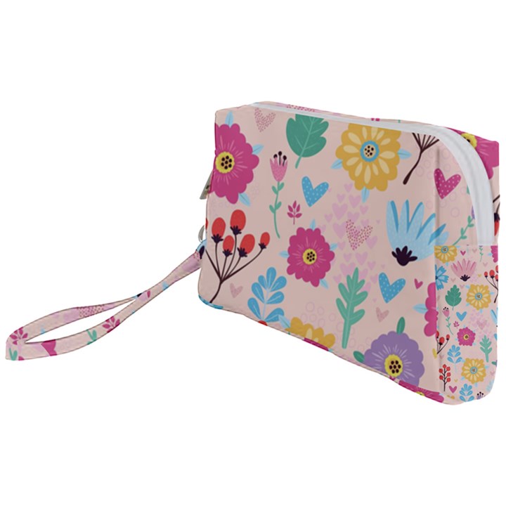 Tekstura-fon-tsvety-berries-flowers-pattern-seamless Wristlet Pouch Bag (Small)