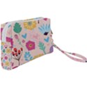 Tekstura-fon-tsvety-berries-flowers-pattern-seamless Wristlet Pouch Bag (Small) View2