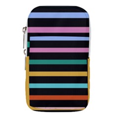 Colorful Mime Black Stripes Waist Pouch (small) by tmsartbazaar