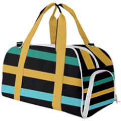 Colorful Mime Black Stripes Burner Gym Duffel Bag by tmsartbazaar