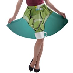 Illustrations Drink A-line Skater Skirt by HermanTelo