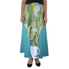 Illustrations Drink Flared Maxi Skirt by HermanTelo