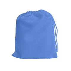 True Cornflower Blue Color Drawstring Pouch (xl) by SpinnyChairDesigns