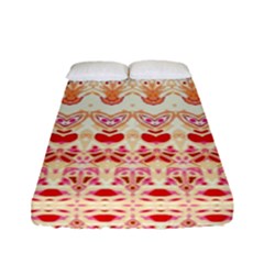 Boho Red Gold Fitted Sheet (full/ Double Size) by SpinnyChairDesigns