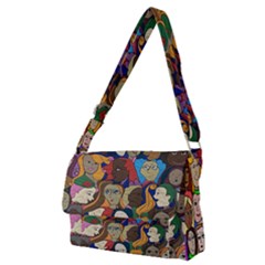 Sisters2020 Full Print Messenger Bag (m) by Kritter