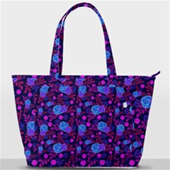 Backgroung Rose Purple Wallpaper Back Pocket Shoulder Bag  by HermanTelo