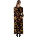 Black Gold Butterfly Print Button Up Boho Maxi Dress View2