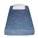 Faded Blue Butterfly Print Fitted Sheet (Single Size) View1