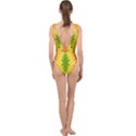 Lemon Lime Tie Dye Center Cut Out Swimsuit View2