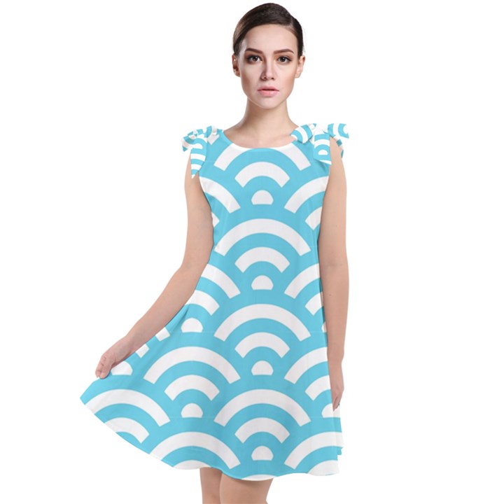 Waves Tie Up Tunic Dress