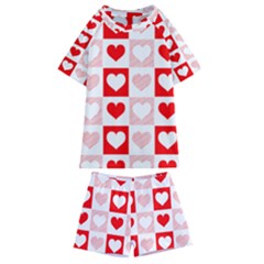 Hearts  Kids  Swim Tee And Shorts Set by Sobalvarro