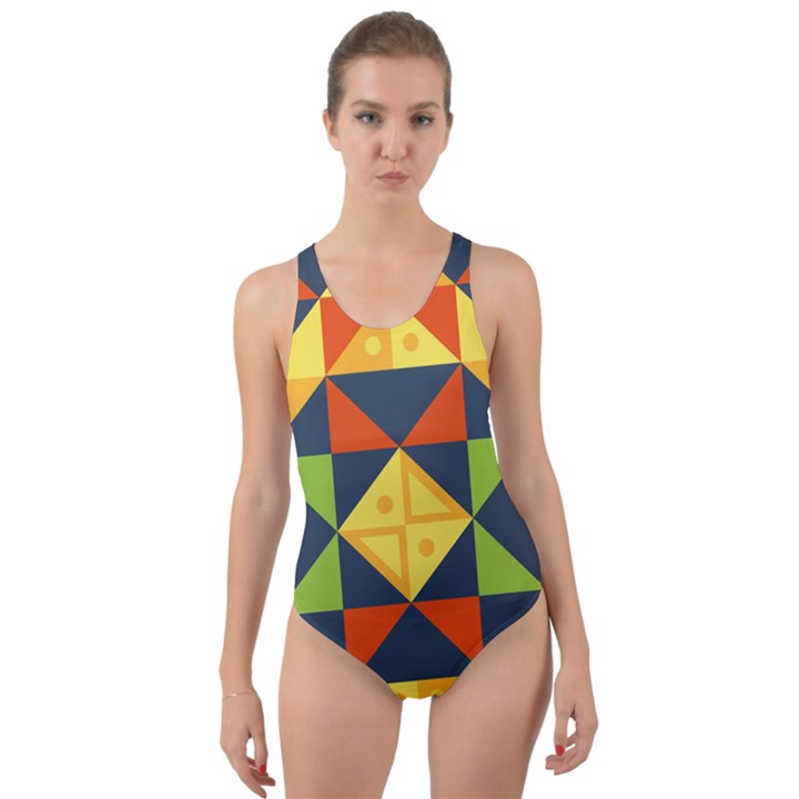 Africa  Cut-Out Back One Piece Swimsuit