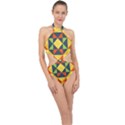 Africa  Halter Side Cut Swimsuit View1