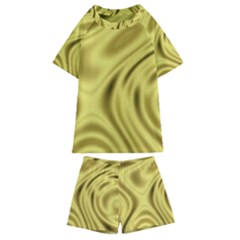 Golden Wave Kids  Swim Tee And Shorts Set by Sabelacarlos