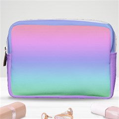 Pastel Rainbow Ombre Gradient Make Up Pouch (medium) by SpinnyChairDesigns