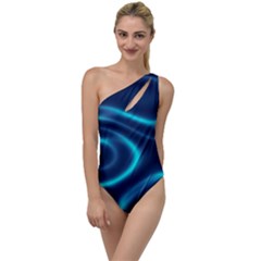 Blue Wavy To One Side Swimsuit by Sabelacarlos