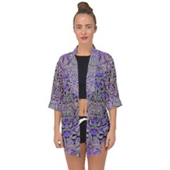 Floral Wreaths In The Beautiful Nature Mandala Open Front Chiffon Kimono by pepitasart