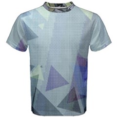 Light Blue Green Grey Dotted Abstract Men s Cotton Tee by Graphika