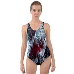 Flamelet Cut-out Back One Piece Swimsuit by Sparkle