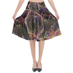 Fractal Geometry Flared Midi Skirt by Sparkle