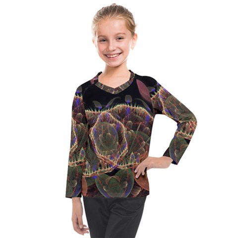 Fractal Geometry Kids  Long Mesh Tee by Sparkle