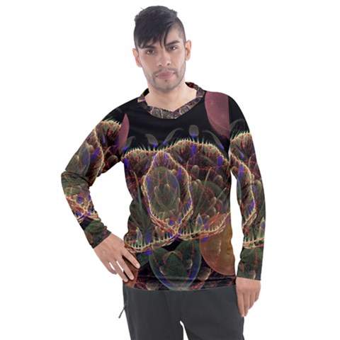 Fractal Geometry Men s Pique Long Sleeve Tee by Sparkle