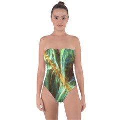 Abstract Illusion Tie Back One Piece Swimsuit by Sparkle