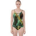 Abstract Illusion Cut Out Top Tankini Set View1