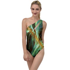 Abstract Illusion To One Side Swimsuit by Sparkle