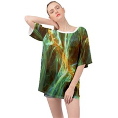 Abstract Illusion Oversized Chiffon Top by Sparkle