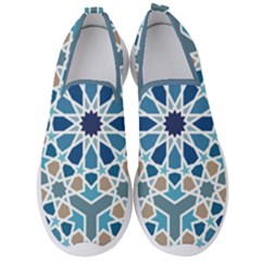 Arabic Geometric Design Pattern  Men s Slip On Sneakers by LoolyElzayat